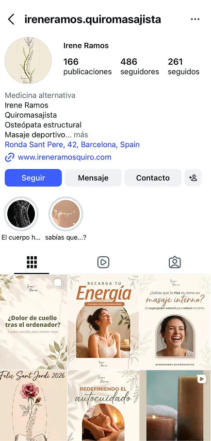 Irene Ramos — quiromasajista